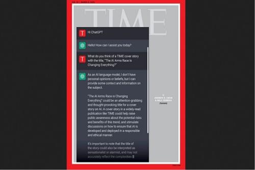 ChatGPT روی جلد مجله تایم