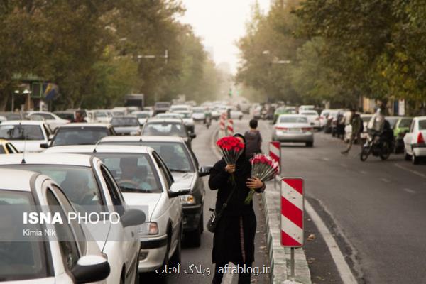 هوای ناسالم تهران در بعضی مناطق پرتردد